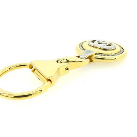Gucci key ring Key holder Interlocking Gold Silver Woman Authentic Used Y5421 - Picture 5 of 5